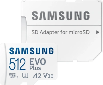 Карта пам'яті Samsung microSDXC 512GB C10 UHS-I R160/W120MB/s Evo Plus (MB-MC512SA/EU)