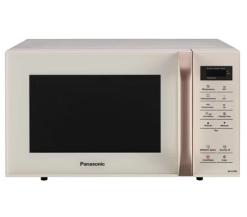 Мікрохвильова піч Panasonic, 25л, сенсор.керув., 800Вт, РК дисплей, молочний (NN-ST35MKZUE)