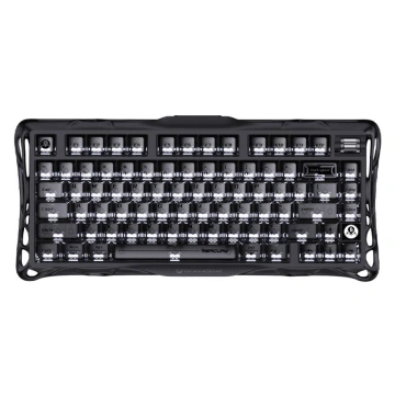Клавіатура механічна GravaStar Mercury K1 80keys, GravaStar x Kailh Cheery Pink, EN, BT/WL/USB, Stealth Black (GSK1_XTAL_BLK)