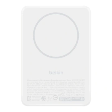 Акумулятор портативний літій-іонний Power Bank Belkin 10000мА·год, 30Вт PD/Qi2 15Вт, Magnetic Kickstand, білий (BPD016HQWH)