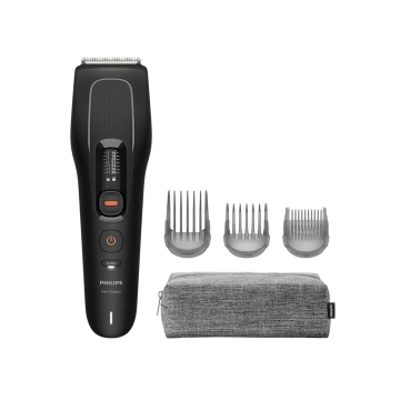 Машинка для стриження Philips Series 5000, акум., роторний мотор, насадок-3, кейс, сталь, чорний (HC5733/15)