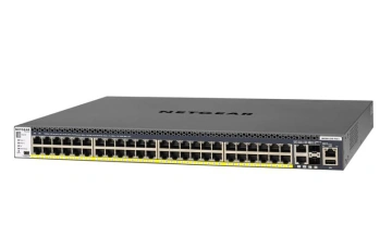 Комутатор NETGEAR M4300-52G-POE+ (GSM4352PB) 48x1GE PoE+, 2x10GE, 2xSFP+, керований L3 з можливістю стекування, 860Вт (GSM4352PB-100NES)