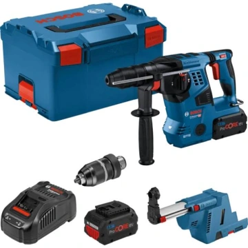 Перфоратор акумуляторний ударний Bosch Professional GBH 18V-28 CF SDS plus 18В акб 2x8А·год 0-4220уд/хв 3.3Дж модуль Bluetooth кейс L-BOXX 3.3кг (0.611.921.003)