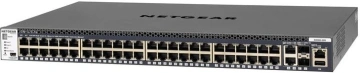 Комутатор NETGEAR M4300-52G (GSM4352S) 48x1GE, 2x10GE, 2xSFP+, керований L3 з можливістю стекування (GSM4352S-100NES)