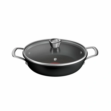 Сотейник Tefal Excellence+, з кришкою, 24см, алюміній, скло, бакеліт, чорний (G3308802)