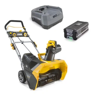 Снігоприбирач акумуляторний STIGA ST8051AE + 1111-9310-01 + 1111-9311-01 80В 1х5А·год ширина 51см викид 1-6м глибина 30см шнек 17.5см ЗП 15.8кг (ST8051AE+1111-9310-01)