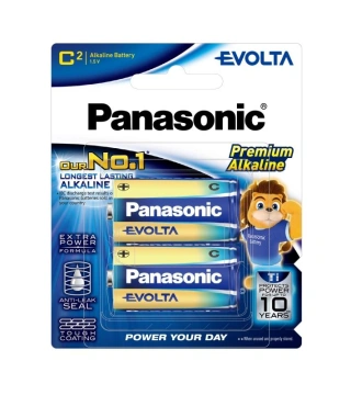 Батарейка Panasonic Evolta лужна C(LR14) блістер, 2 шт. (LR14EG/2B)