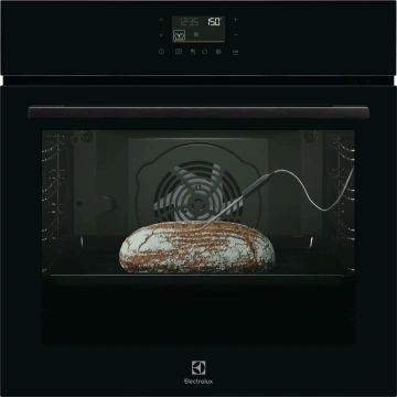 Духова шафа Electrolux електрична, 72л, A++, пара, дисплей, конвекція, піроліз, телескопічні напрямні, чорний (LOD7P87Z)