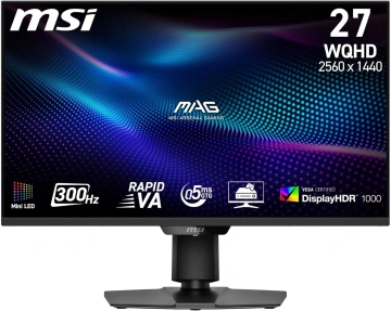 Монітор MSI 27" MAG 274QPF X30MV 2xHDMI, DP, Audio, VA, MiniLED, 2560x1440, 300Hz, 0.5ms, DCI-P3 97%, AdaptiveSync, Pivot, HDR1000 (9S6-3CF09H-001)