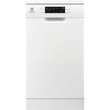 Посудомийна машина Electrolux, 10компл., Е, 45см, дисплей, інвертор, 3й кошик, білий (ESS43210SW)