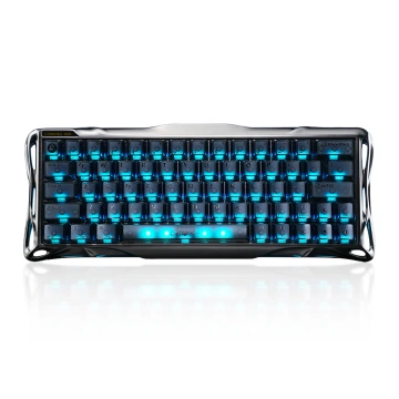 Клавіатура магнітна GravaStar Mercury V60 PRO 60keys, UFO Magnetic Gaming, 8K, USB-A, RGB, Gunmetal Smok (GSV60PRO_XTAL_S_BLK)