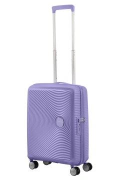 Валіза American Tourister, Soundbox, поліпропілен, мала, 55см, 35.5/41л, TSA, 4 колеса, EXP, лавандовий (32G*82001)