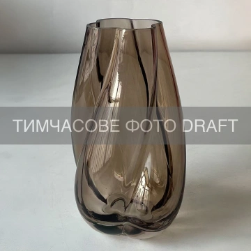Ваза Ardesto Noemi, 11х10х18.5см, скло, коричневий (AR3830)