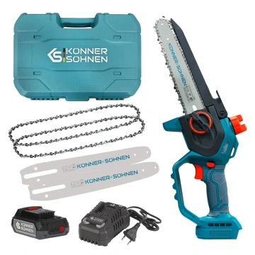 Пила ланцюгова акумуляторна Konner&Sohnen KS MCS20V-8 CASE 20В акб 1х2А·год шина 20см ЗП 1.45кг (KSMCS20V-8CASE)