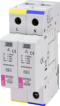 Обмежувач перенапруги ETITEC C T2 275/20 (1+1) 2p (2440401)