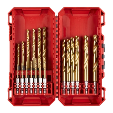 Набір свердел по металу Milwaukee RedHEX Shockwave HSS-TiN, 2-10мм, кейс, 19шт (4932499763)