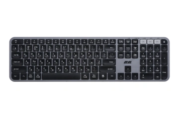 Клавіатура мембранна 2E KS240 110key, WL/BT, EN/UK/RU, сіро-чорний (2E-KS240WG)