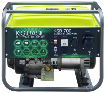 Генератор бензиновий Konner&Sohnen Basic KSB 70C, 230В, 5-5.5кВт, ручний стартер, 66.6кг (KSB70C)