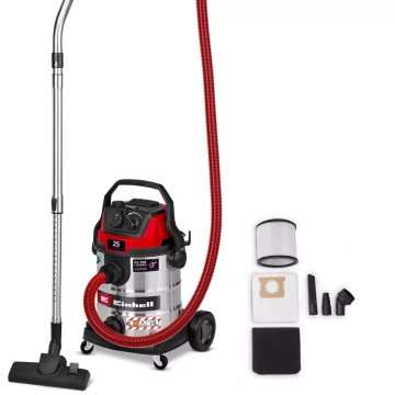 Пилосос професійний Einhell TE-VC 2580 SACL 1100Вт 200мбар контейнер 25л 230В/2200Вт вологе/сухе прибирання 6.9кг (2347435)
