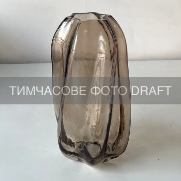Ваза Ardesto Dafne, 15.7х28см, скло, коричневий (AR3832)