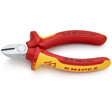 Кусачки-бокорізи KNIPEX діелектричні для робіт під напругою 10000В 0-4мм 125мм 0.121кг (70-06-125)