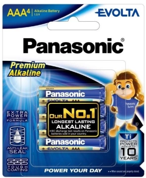 Батарейка Panasonic Evolta лужна AAA блістер, 4 шт. (LR03EG/4B)