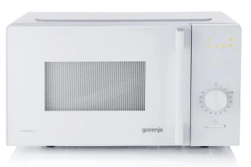 Мікрохвильова піч Gorenje, 20л, мех. керув., 700Вт, гриль, інвертор, білий (MO20E1W15)