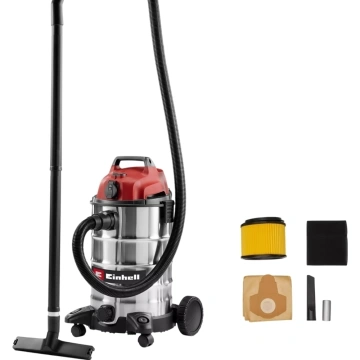 Пилосос професійний Einhell TC-VC 3055 SA 900Вт 190мбар контейнер 30л 230В/2000Вт вологе/сухе прибирання 5.3кг (2342250)