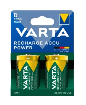 Акумулятор Varta NI-MH Power D(LR20) 3000 мА•г, 2шт (56720101412)