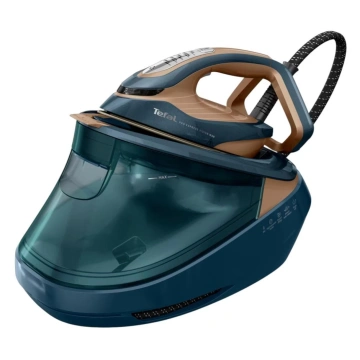 Праска-парогенератор Tefal Express Vision Max, 3000Вт, 1200мл, паровий удар -850гр, постійна пара - 215гр, керам. підошва, синьо-золотий (GV9920E0)