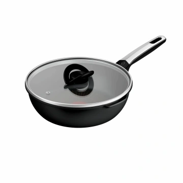 Мультисковорода Tefal Excellence Fusion, з кришкою, 24см, алюміній, скло, нержавіюча сталь, метал, чорний (G3388402)