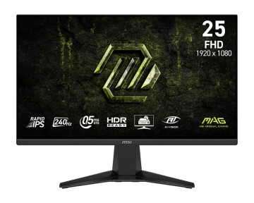 Монітор MSI 24.5" MAG 255F-X24 2xHDMI, DP, Audio, IPS, 240Hz, 0.5ms, sRGB 117%, AdaptiveSync (9S6-3BC91M-002)