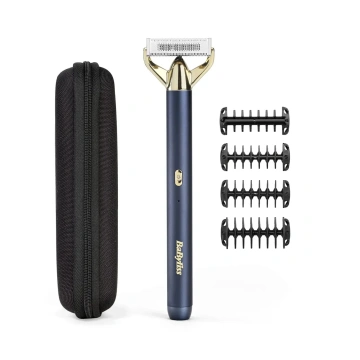 Тример Babyliss X- Blade Super-X Metal, для вусів та бороди, акум., насадок-4, кейс, підставка, сталь, синій (OT992E)
