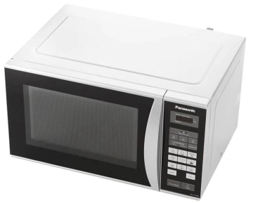 Мікрохвильова піч Panasonic, 25л, 800Вт, РК дисплей, відкр.ручкою, сріблястий металік (NN-ST342MZUE)