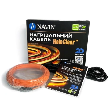 Кабель нагрівальний Navin HaloClear 18/260 двожильний для систем опалення 1.7м кв, 14.4м 260Вт 230В (40-000014-0260)