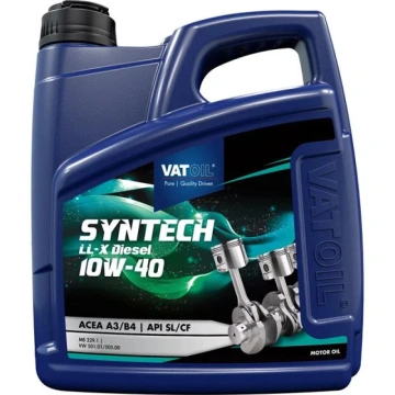 Олива моторна VATOIL SynTech LL-X Diesel 10W-40 4л (12-4 DIESEL) (50783) (VAT12-4DIESEL)