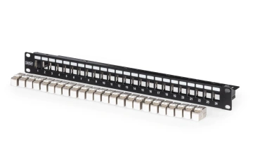 Патч-панель DIGITUS CАТ 6А STP, 19", 1U, 24 порти, модульна (DN-91411-24)
