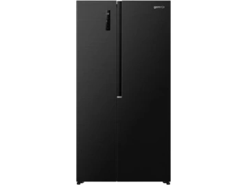 Холодильник SBS Gorenje, 179х62х92см, 2 двері, 345(186)л, А+, NF+, Інв., Зона св-ті, Зовн. Диспл, чорний (NRS917E41BX)