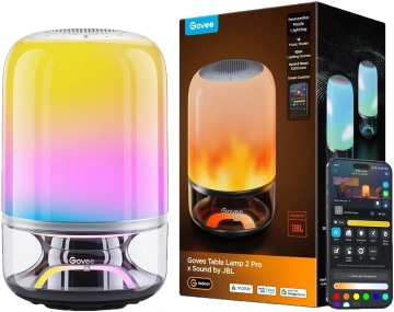 Настільний світильник розумний Govee Table Lamp 2 Pro x Sound by JBL, RGBICWW, WI-FI/Bluetooth, білий (H60200F1)