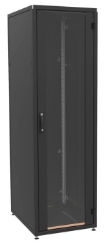 Шафа ZPAS 19", 42U, SZB IT, передні скляні двері, 600x600 мм, максимально 1500кг, чорна (W-IT-426060-69AA-2-161FB)