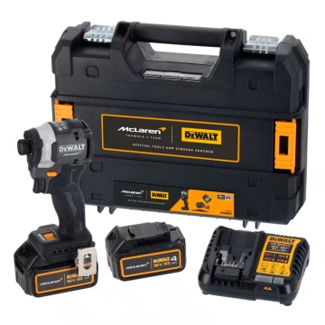 Шурупокрут ударний акумуляторний DeWalt XR Li-Ion 18В акб 2х4А·год 205Нм 3250об/хв 3800уд/хв кейс TSTAK, ЗП 1.0кг (DCF85MM2T)