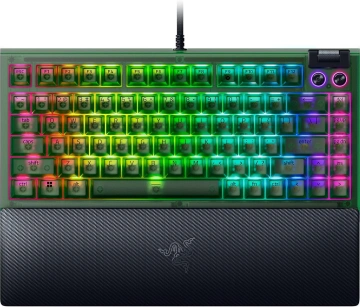 Клавіатура механічна Razer BlackWidow V4 75%, 83key, Mechanical Tactile Switch GEN-3, USB-A, EN, RGB, Phantom Green Ed. (RZ03-05003300-R3M1)