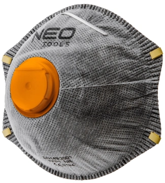 Маска Neo Tools з активованим вугіллям FFP2, з клапаном, 3шт (97-301)