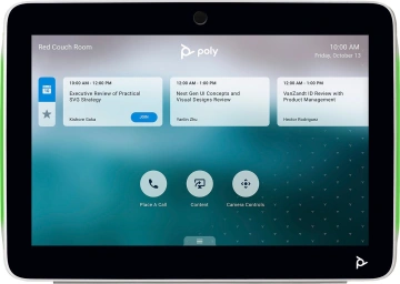 Контролер Poly TC10 Touch Controller, RJ45, Teams Rooms, Zoom Rooms, чорний (875K5AA)