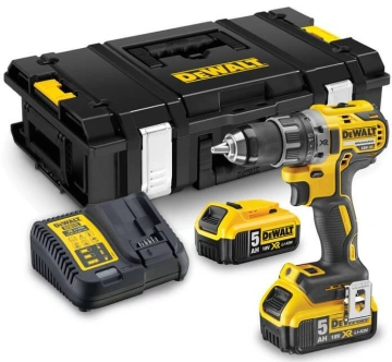 Шурупокрут-дриль акумуляторний DeWALT XR Li-Ion 18В акб 2х5А·год 70Нм 550-2000об/хв кейс, ЗП 1.7кг (DCD791P2)