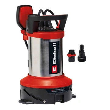 Насос дренажний Einhell GE-DP 7535 N LL ECO 750Вт, 18500л/год, вис. 9м, глиб. 7м, нержавіюча сталь, 5.7кг (4181600)