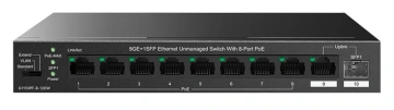 Комутатор TENDA 8xGE PoE, 1xGE, 1xSFP, Некерований (TEG1110PF-8-120W)