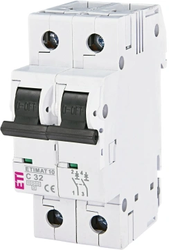 Автоматичний вимикач ETI, ETIMAT 10 2p C 32А (10 kA) (2133719)