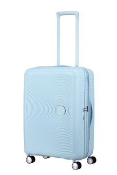 Валіза American Tourister, Soundbox, поліпропілен, середня, 67см, 71.5/81л, TSA, 4 колеса, EXP, пастельно-блакитний (32G*22002)