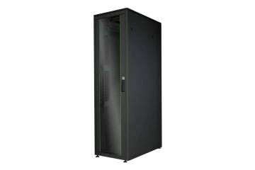 Шафа DIGITUS 19", 42U, Network Unique, передні двері зі склом, 600x1000 мм, 1200кг максимально, чорна (DN-1942U-6/10-B-1)